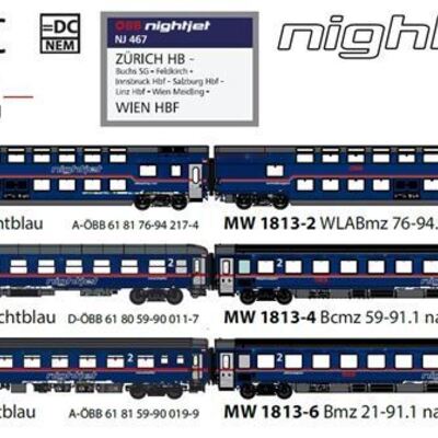 L.S. Models mit ÖBB Nightjet EN 467 Zürich-Wien AC/DC