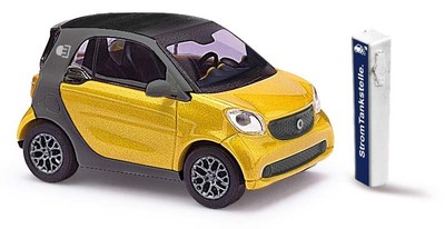 Busch H0 Smart Fortwo Electric gold