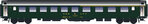 L.S. Models H0 Personenwagen SBB UIC-X ABm grün, Dach silber, Logo alt Ep. IVa