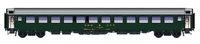 L.S. Models H0 Personenwagen SBB UIC-X Bm grün, Dach silber, Logo alt Ep. IVa