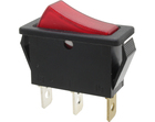 Donau Elektronik KWS211 - Ausschalter, 1-polig, schwarz, rot beleuchtet, ON-OFF