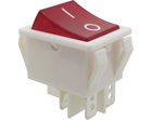 Donau Elektronik KWS250 - Ausschalter, 2-polig, weiß, rot beleuchtet, ON-OFF