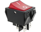 Donau Elektronik KWS251 - Ausschalter, 2-polig, schwarz, rot beleuchtet, ON-OFF