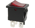 Donau Elektronik KWS30 - Ausschalter, 1-polig, schwarz, rot beleuchtet, ON-OFF