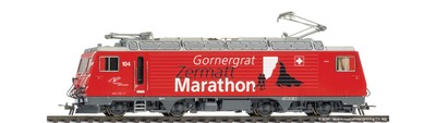Bemo H0m MGB HGe 4/4 104 Werbelok "Gornergrat Zermatt Marathon" mit Sound
